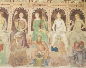 تفاصيل من &39;The Allegory of Christian Learning&39;، Capellone degli Spagnoli، 1365-67 بواسطة أندريا دي بونايوتو